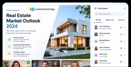 Real estate webinar platform screenshot