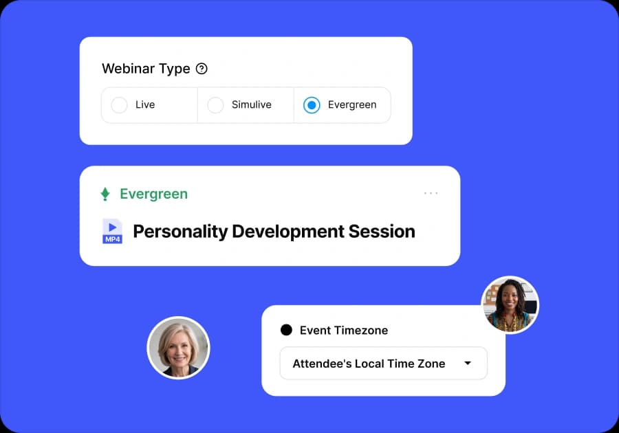 Evergreen webinar schedule