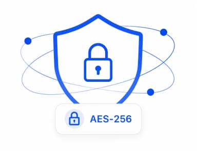 AES-256 end-to-end encryption for data in transit and at rest