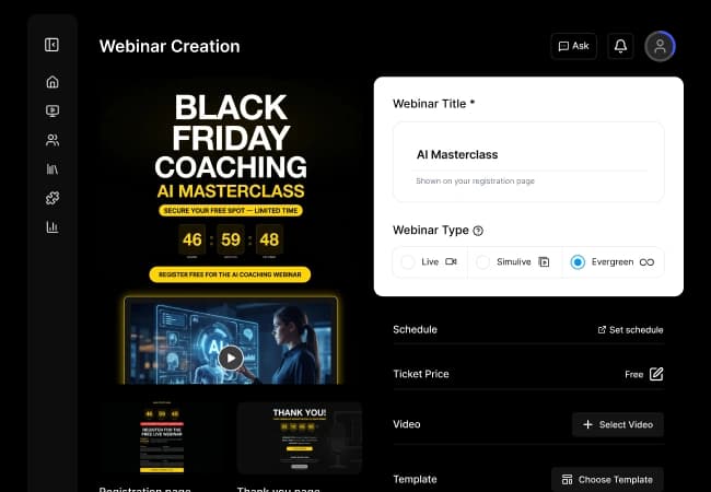 AI landing page builder