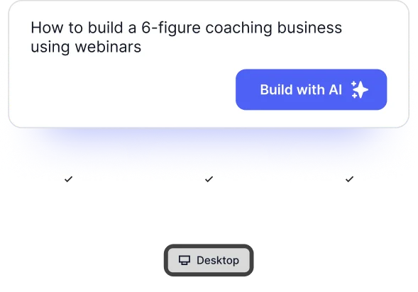 AI webinar builder