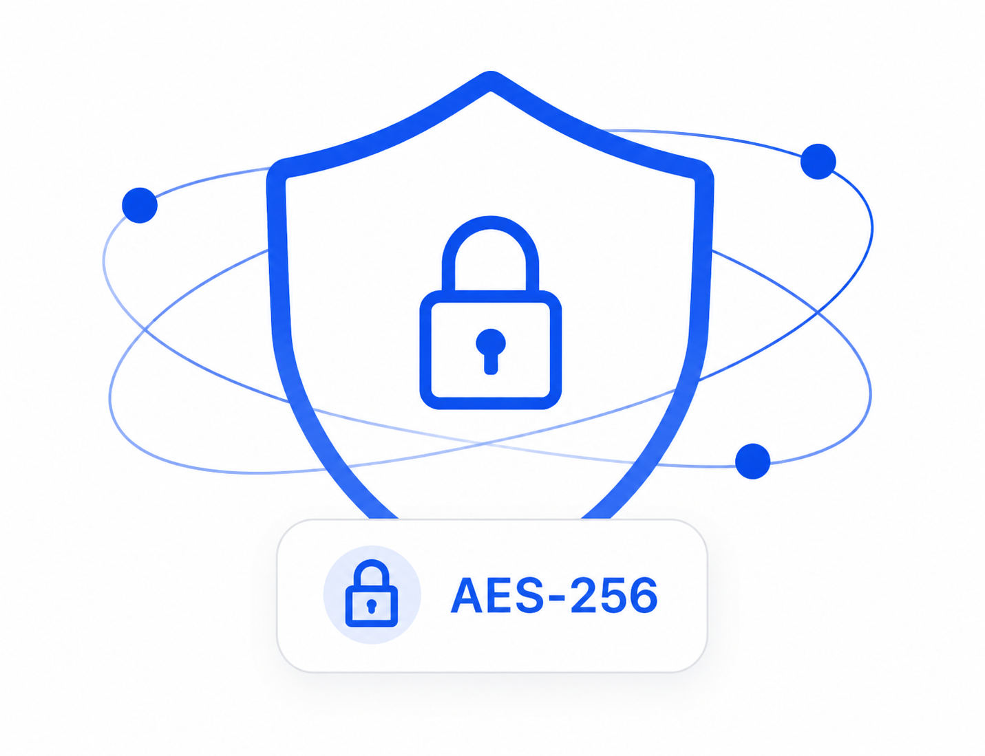 AES-256 end-to-end encryption for data in transit and at rest
