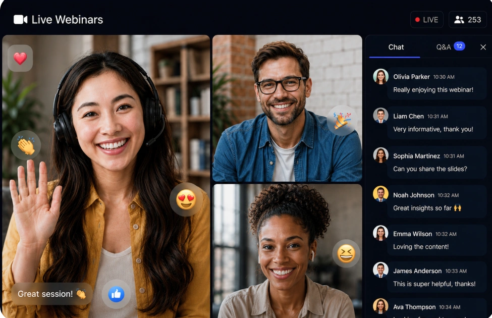 Engage your audience live