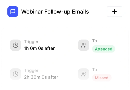 Automated email and SMS follow-ups